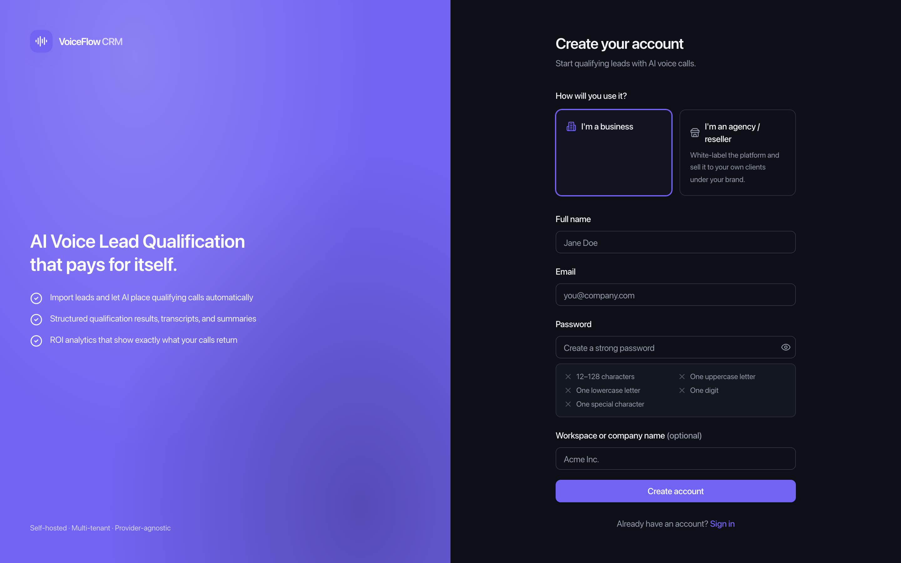 Account type