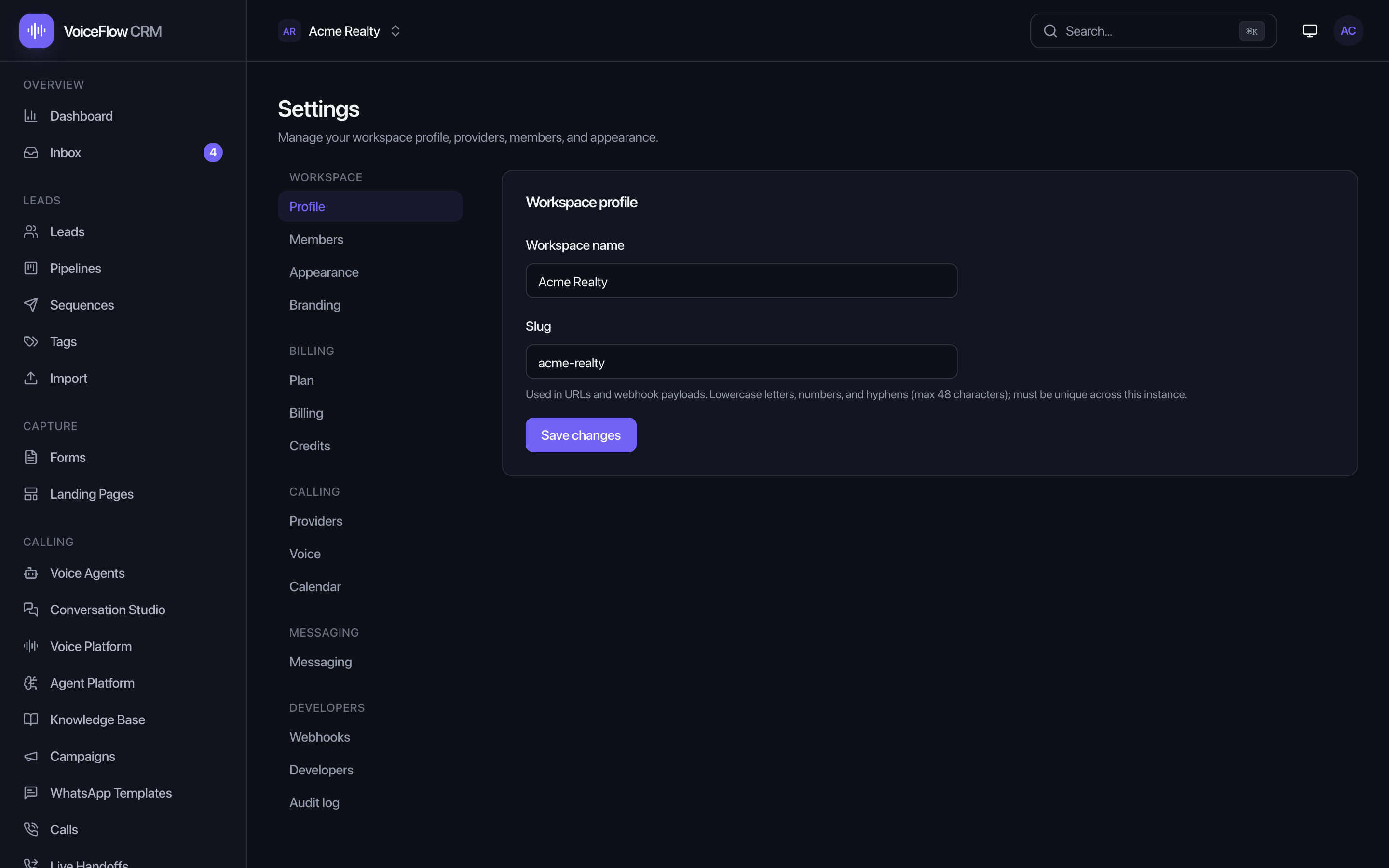 Settings → Providers
